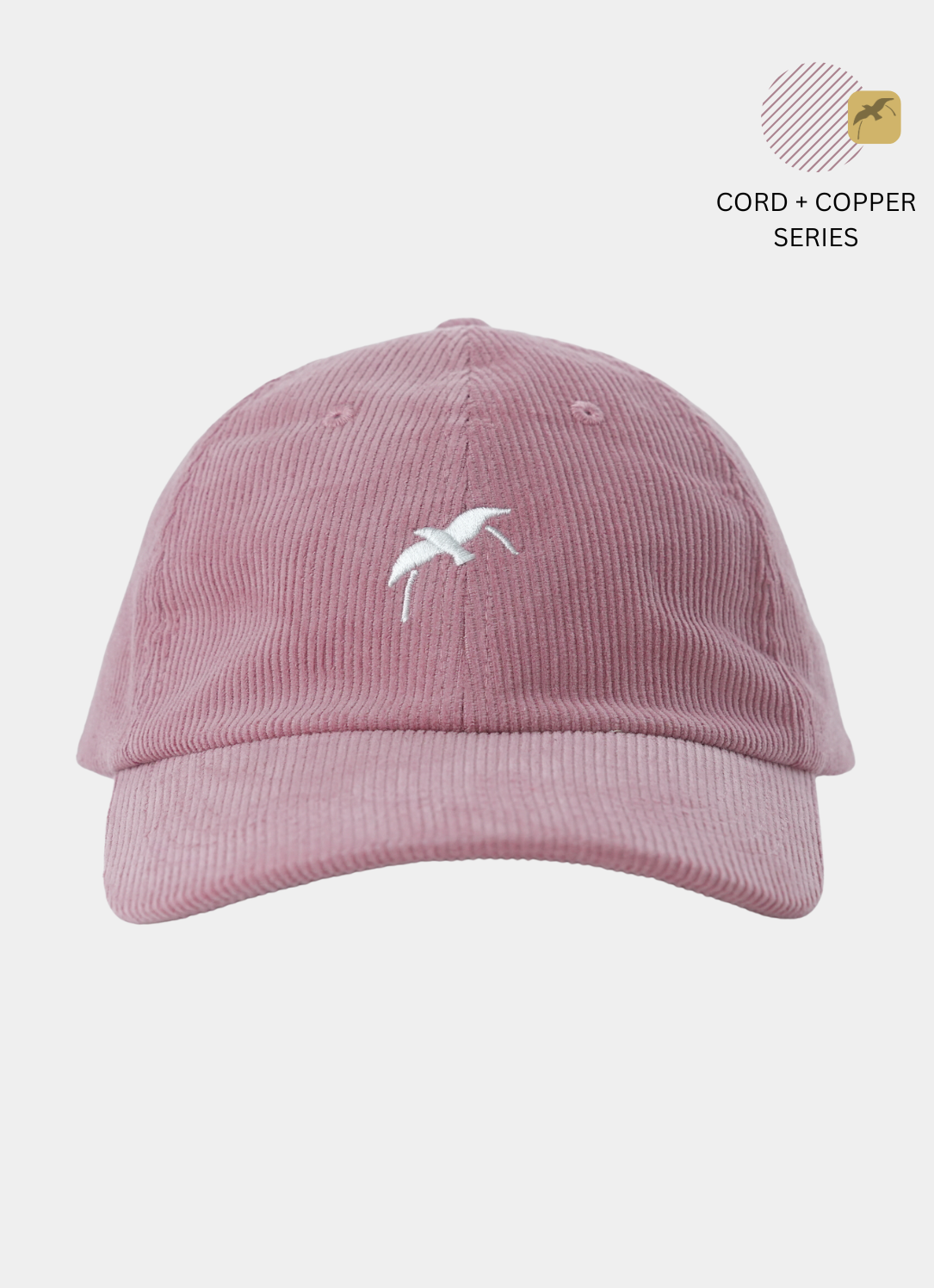 Signature Berry Dad Cap in pink corduroy  by Bird & Hill.