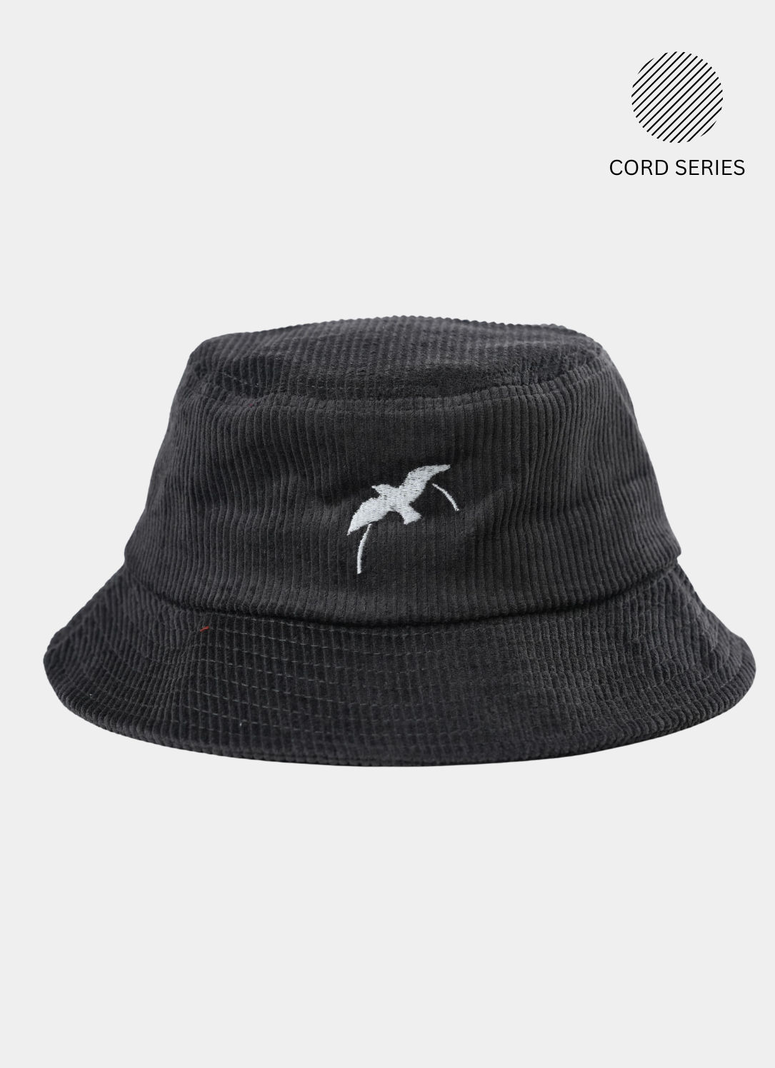 Vintage black corduroy bucket hat by Bird & Hill.