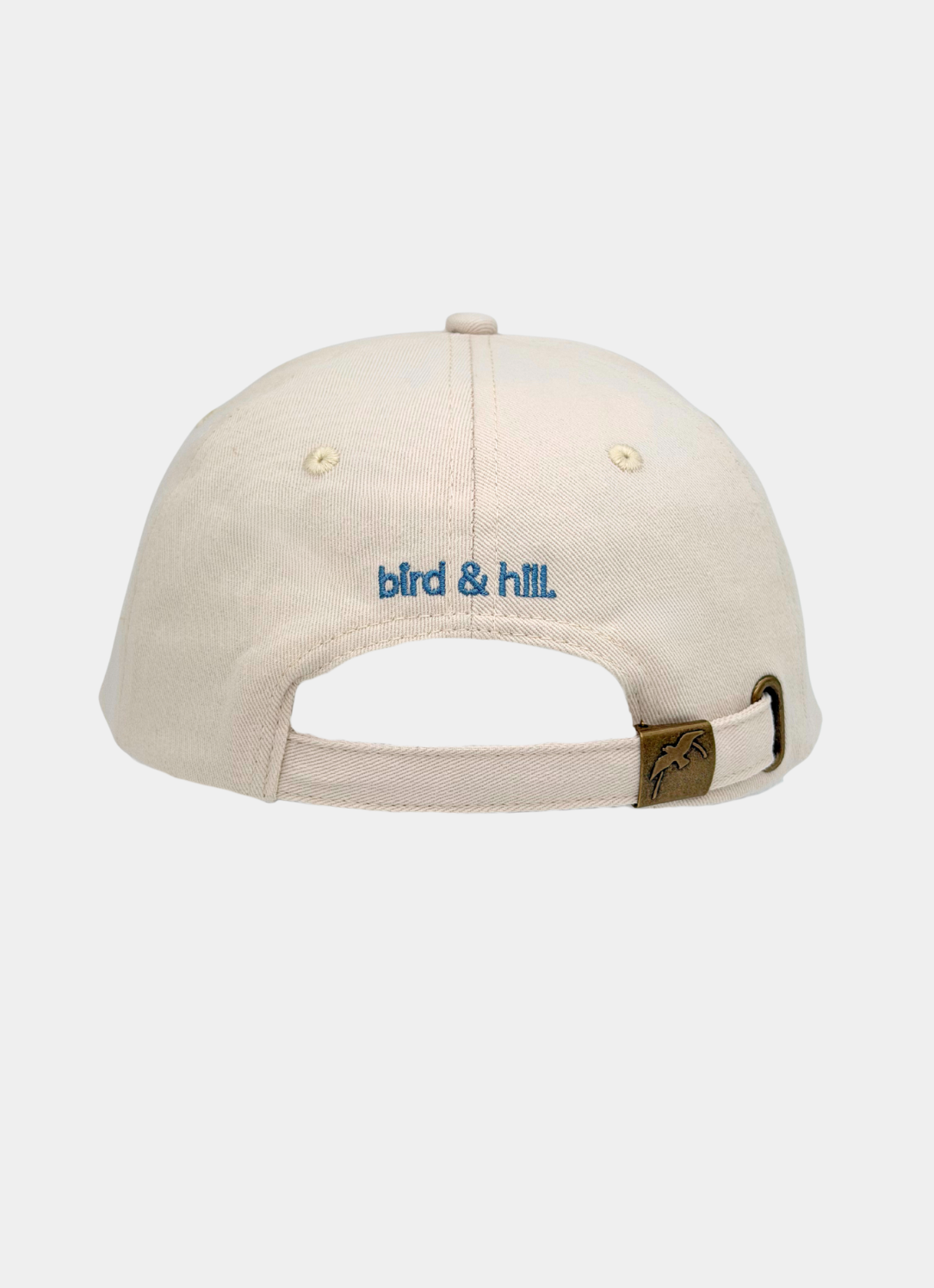 Back view of the Bird & Hill Longneck Lovers 5 Panel hat featuring Longneck Lovers detailing.